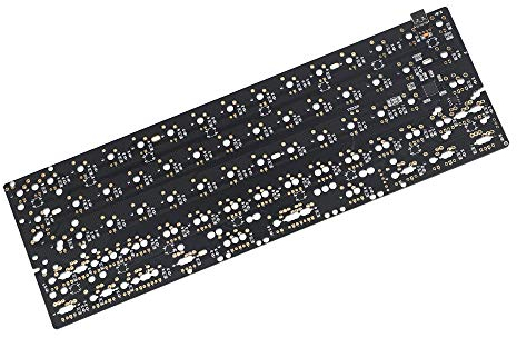 GH60 64 Minila PCB Fully Programmable Type C Connector For DIY Mechanical Keyboard Poker Faceu HHKB Support LED (Black QMK Without Underglow RGB)