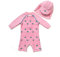 BONVERANO Bañador Bebé Niña Manga 3/4 UV 50 + Bañador Enterizo(Rosa-Coco,18-24meses…