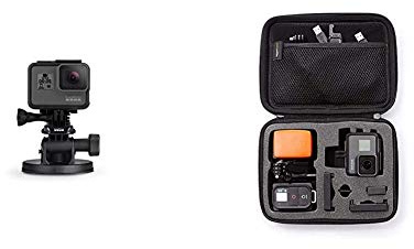 GoPro – SUMQ – Fixation Ventouse avec Quick Release Noir & Amazon Basics Étui de Transport Taille S