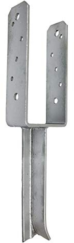 GeZu Impex® Pfostenträger 71 mm, T-Dolle, Pfostenschuh U-Form, Stützfuß