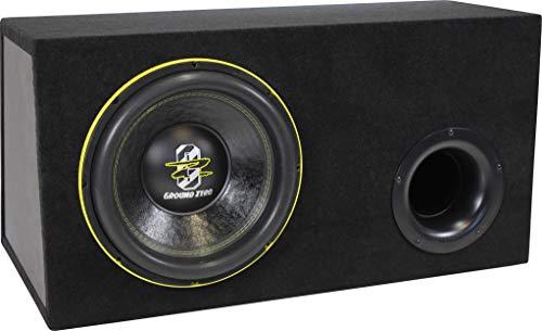 Ground Zero GZHW 30XSPL-D2 BR - Subwoofer SPL da 30 cm, alloggiamento subwoofer, alloggiamento passivo Bass Reflex, alloggiamento di alta qualità in MDF, portata 1200 Watt RMS, 2 x 2 Ohm, cavo a U