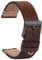 TStrap Leder Uhrenarmband 21mm - Weich Braun Quick Release Uhrenarmbänder Ersatz - Sport Uhrenarmband für Herren Damen - Smartwatches Armband mit Schwarz Schließe - 18mm 19mm 20mm 22mm