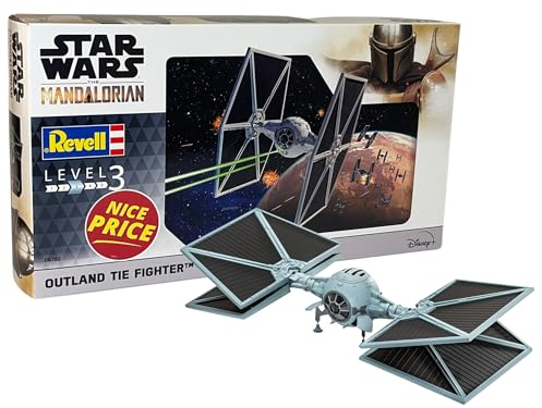 Revell Nice Price Modellbausatz I Outland TIE Fighter The Mandalorian I Maßstab 1:65 I 51 Teile I Für Kinder und Erwachsene ab 10 Jahren I Star Wars Modellbausatz zum selber nachbauen