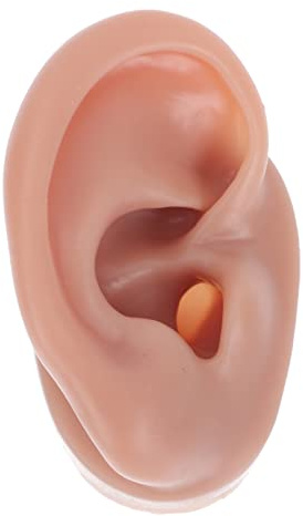 FOMIYES Silikon-Ohr-Modell, wiederverwendbar, simuliert, menschliches Ohr-Piercing-Modell, Hörgerät-Display Requisiten für Akupunktur, Kopfhörer, Ohrringe, Lehrwerkzeug (rechtes Ohr)