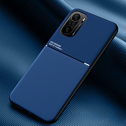 TIANCI Cover per Xiaomi Poco F3/Mi 11i, Case Texture Antiscivolo e Antiurto, [Pelle PU Delicata Sulla Pelle] [TPU Ultrasottile] Custodia per Xiaomi Poco F3/Mi 11i-Blu