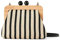 Yohora Women’s Crossbody Bag Kiss Lock Shoulder Purse Canvas Lightweight Retro Wallet