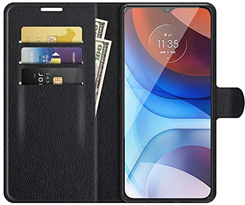 HualuBro Nokia G50 Hülle, Premium PU Leder Stoßfest HandyHülle Schutzhülle Klapphülle Handytasche Wallet Flip Case Cover für Nokia G50 5G Tasche (Schwarz)
