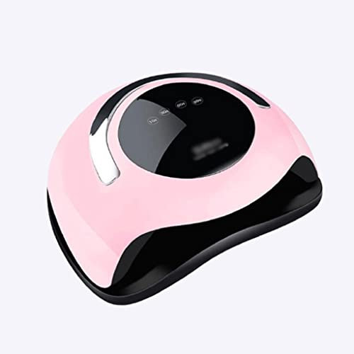 ZQDMYT Nail Art UV LED Nail Lamp 120W Portable Nail Dryer Smart Sensor Nail Light LCD Touch Screen Phototherapy Machine Painless No Black Hand Nail Care (Color : Pink)