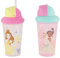 Vasos para beber para niños y niñas, paquete de dos tazas de Disney de 10 onzas, con pajita y tapa, botella de agua de viaje azul duradera a prueba de fugas para niños pequeños