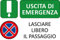 TLDSHOP® - ADESIVO Uscita di emergenza Lasciare libero il passaggio. Misura: (200 x 300 mm)