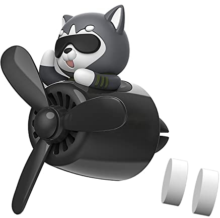 Cartoon Bär Pilot Auto Lufterfrischer, Automobil Luftauslass Ventilator, Kreative Duft Auto Innenraum, Auto Parfüm Dekoration mit 2 Dufttabletten, Car Diffuser Geschenke für Frauen