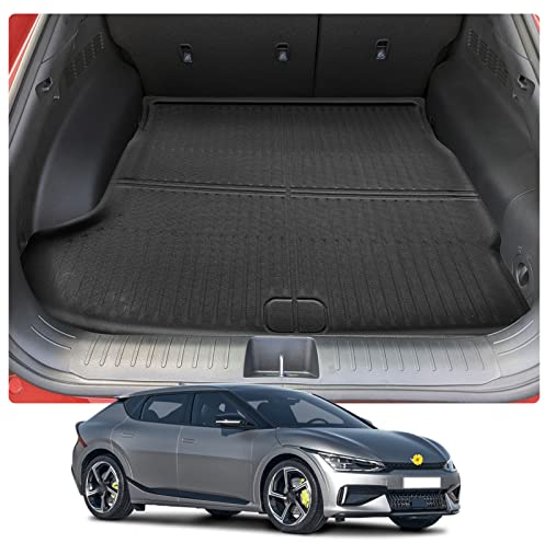 CDEFG Kompatibel mit Kia EV6 2022 2023 2024 Kofferraumwanne, Matten Wasserdicht Anti-Staub Kofferraummatten Wanne Car Cargo Trunk Tray Auto EV6 Zubehör