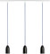 Buchenbusch urban design Esstischlampe drei Leuchten schwarz (33 Kabelfarben) Küche Tisch Küchenblock Kochinsel inkl. LED GU10 sparsam Textilkabel hängend edel black edition