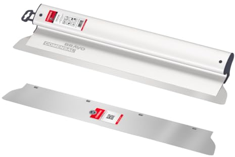 COMENSAL® Espátula 600 mm con Hoja 0,3 mm - Skimming Blade Drywall - Hoja de Repuesto 0,5 mm - Acero Inoxidable - Made in EU