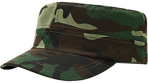 XYIYI Camo Unisex Baumwoll Army Cap Baseball Cap Verstellbare Military Flat Kappe Cadet Hat