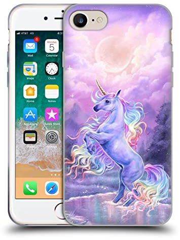 Head Case Designs Offizielle Selina Fenech Regenbogen Einhorn Im Mondlicht Kunst Gelhülle [Militärischer Schutzgrad] Kompatibel Mit Apple iPhone 7/8 / SE 2020 & 2022 Und Kompatibel Mit MagSafe