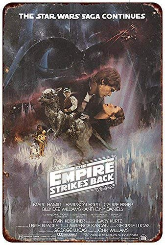 Blechschild The Empire Strikes Wars Vintage Reproduktion Metallschild 8 x 12