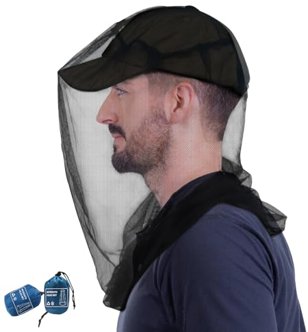 South to East Moustiquaire de qualité supérieure, 2 paquets, protection contre les mouches et les insectes, ultra large et longue, trous extra fins pour le camping, la randonnée, la finition,le safari