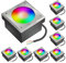 ledscom.de 8x LED Pflasterstein NEOLUM für außen, IP67, eckig, 10 x10cm, inkl. GX53 RGB Leuchtmittel, 670lm, Smart Home
