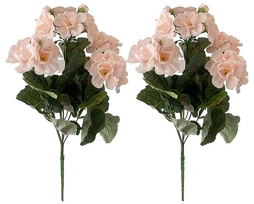 Wilitto Künstliche Blume, künstliche Blumen, 2 Stück, künstliche Begonien mit Stiel, verwelkt, kein Gießen, Hochzeitsfoto-Requisiten, realistische rote Blume, Heimdekoration, Zubehör, Champagner