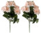 Wilitto Künstliche Blume, künstliche Blumen, 2 Stück, künstliche Begonien mit Stiel, verwelkt, kein Gießen, Hochzeitsfoto-Requisiten, realistische rote Blume, Heimdekoration, Zubehör, Champagner