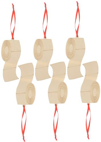 PRETYZOOM 6St Toilettenpapier Anhänger aus Holz Dekoration Schlafzimmer Bedroom Decor Holz-Tags hölzern Christbaumschmuck Weihnachtsdekorationen Familiensegen Anhänger Weihnachtsverzierung