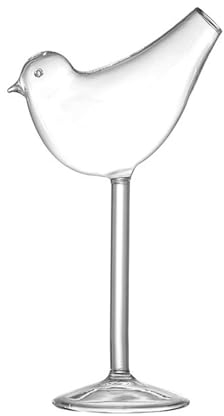 INIFLM 2 Stück 120 Ml Individualitäts-Glaskelch, Vogelförmiges Cocktailglas, Einzigartige Weingläser, Champagner-Coupe-Glas, Klare Weingläser, Saftglas, Traubenweinglas