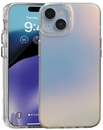 SNZ for iPhone 14 Plus Case, Standard Mobile Phone Cases with [Yellowing-Resistant] Protective and Thin Slim Fit Covers, Translucent Matt and Iridescent Fluorescent for iPhone 14 Plus Cover