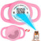 ThinkPet AirTag Hundehalsband mit QR Code Smart Pet ID Tag, Dual-Loop Tracker Halter mit Smart QR Code, Wasserdicht Staubdicht Silent Airtag Halter Small Pink