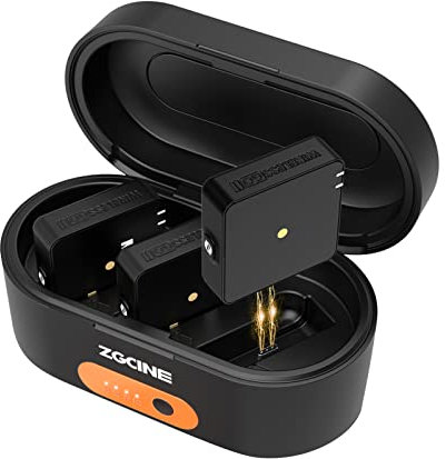 Hanzete ZG-R30 Wireless Microphone Charging Case 3-slot Charging Box Built-in Large Capacity Battery with Type-C Input USB-A Output Indicator Lights Charger Replacement for RODE Wireless GO I/GO II