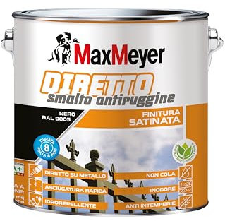 MAXMEYER Diretto Antiruggine Satinato R9005 Nero 2 L