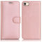 Case For iPhone 7 Premium PU Leather Flip Wallet Cover With Card Slots Kickstand Magnetic Closure Rose Gold