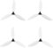 ibasenice 1 Satz Mini-Propeller mit drei Blättern Drohne Gadgets Flugzeuge Bausatz Drone accessories Drone replacement blades Drone propeller set UAV-Klingen UAV-Propeller Stk Weiß