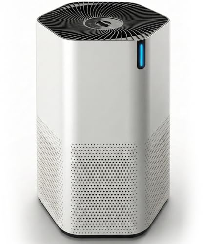 SonoHealth AirPro Purificador para el hogar y el recámara | Filtro HEPA 14 | Limpiador de aire ultra silencioso | Filtro de carbón activado y difusor de aceite esencial - 1 paquete