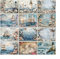 Generisch 36 Blatt Scrapbook Papier je 21 x 14,5 cm 12 Motive je 3 Stück Maritim Nautic Segelschiff Deko MU K75