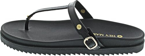 Hey Marly Casual Clean Black TS Zehentrenner Schwarz