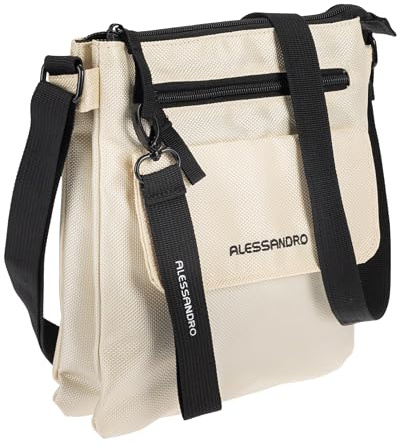 Alessandro Salvatore Handtasche Schultertasche Mila 4292 Chamagner +e | kleine Umhängetasche beige Tasche Damen Freizeittasche Schultergurt Rückentasche