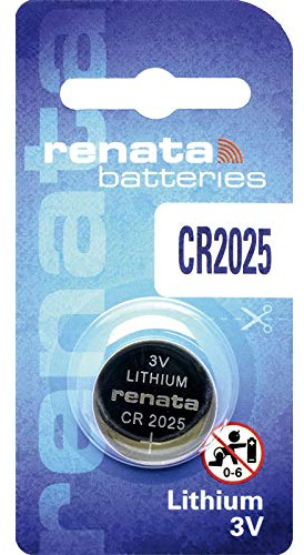 Renata CR2025 Lithium coin cell, 165mAh