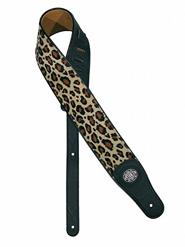 ML-Factory Gitarrengurt/Guitar-Strap GST-340-LE Leder mit Leopardenfell-Imitation