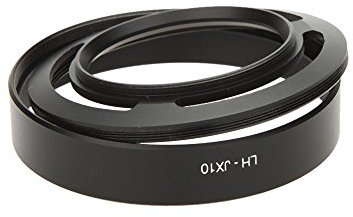 Fotga Schwarzer LH-JX10 Adapterring + belüftete Gegenlichtblende für Fujifilm Finepix X10 wie LH-X10