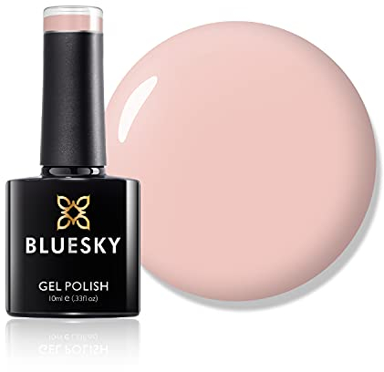 Bluesky Gel Nail Polish, Soft Pink A055, Pale, Pink, Salmon, Long Lasting, Chip Resistant, 10 ml (Requires Drying Under UV LED Lamp)