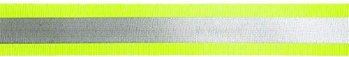 Jajasio Reflektorband Elastisch 5m Gelb 20mm breit, Gummiband Reflektierend, Gummiband Reflektierend