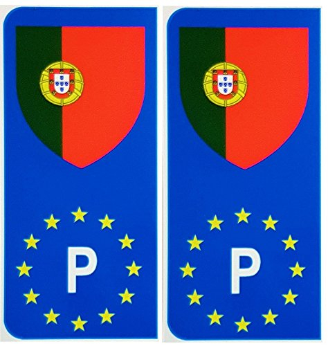 RaceFlag 2 Sticker Kleber Nummernschild-Logo Portugal