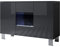 MB Muebles Bonitos, Buffet Meuble TV avec Pieds 2 cm Luke A2 pour Salon et Salle à Manger avec Lumière LED, Meuble en Mélamine Brillante, Couleur Noir, 120x82x40 cm