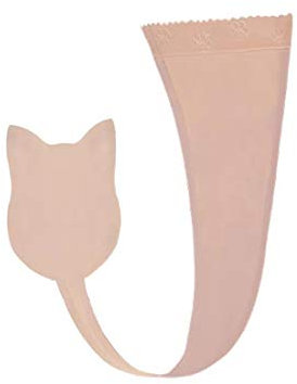 HTRUIYATY Womens C-String Panty Invisibili Gatto a Forma di Auto Adesivo Senza Spalline Elegante Perizoma Intimo (Beige)