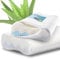 ELONEO 2er-Set Nackenstützkissen individueller Härtegrad 4-fache Höhenanpassung 3D-Abstandsgewebe, Kopfkissen mit Memory Foam inkl. Aloe Vera Klima-Bezug 60 x 35 cm, Viskoschaum