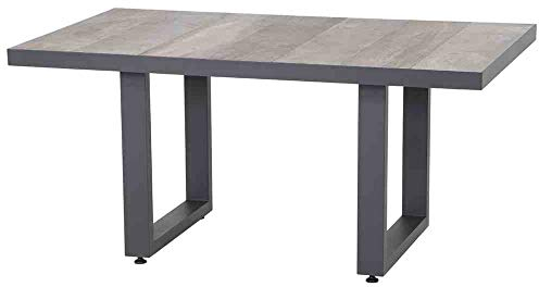 Siena Garden Loungetisch Corido matt-anthrazit/Washed Grey 140x85x65cm