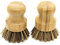 AUEAR, Lot de 2 brosses à récurer en Bambou Naturel pour poêles, poêles à récurer en Fonte (Couleur foncée)