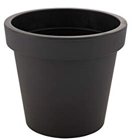 greemotion Blumentopf Anna, Kunststoff-Pflanzkübel in Anthrazit, Ø ca. 25 cm
