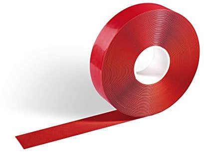 Durable 102103 Nastro da Pavimento Adesivo e Antiscivolo, Rosso Segnale, 30 m x 0.5 mm x 50 mm